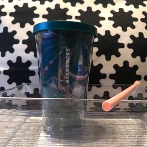 FLORAL GREEN STARBUCKS CUP BRAND NEW NEVER USED